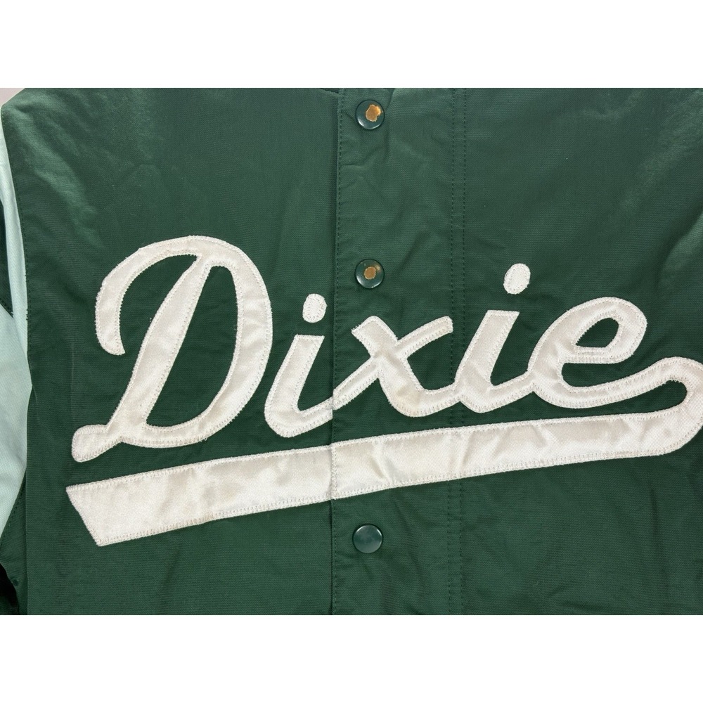 Vintage Russell Athletic Mens Small Green Bomber Jacket Zip DIXIE - Picture 6 of 12
